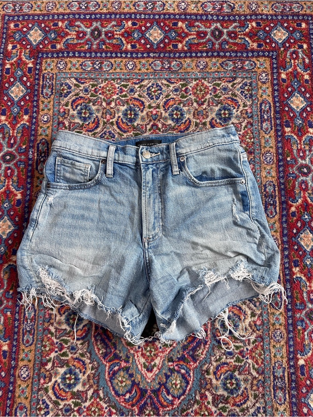Silver Jean Shorts Size 25